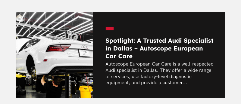 autoscope dallas audi mechanic