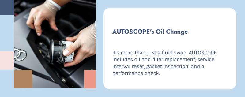 audi oil change at autoscope