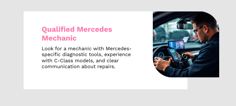 mercedes c class mechanic in dallas shop